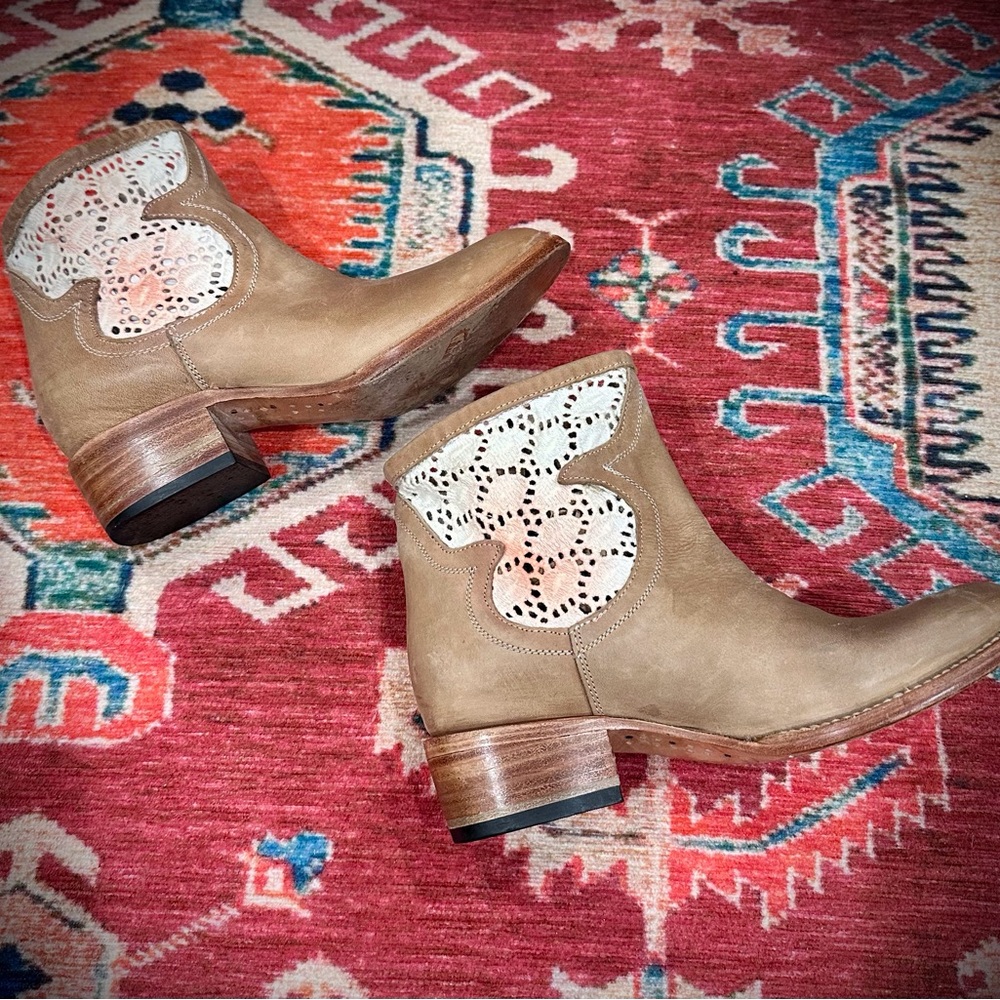 Freebird by Steven Brown Ankle Boots with Lace Accents